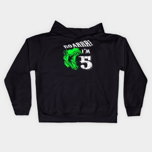 5 years old 5th Birthday Dinosaur Kids Hoodie